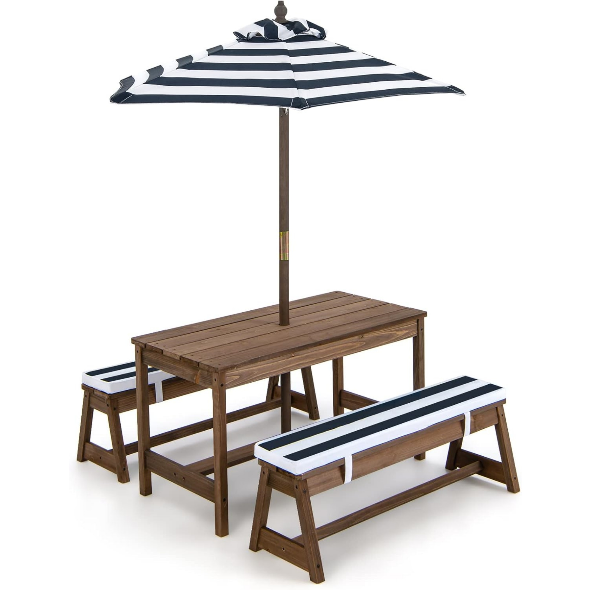 Kids Outdoor Picnic Table - Kids Picnic Table with Umbrella Foldable,