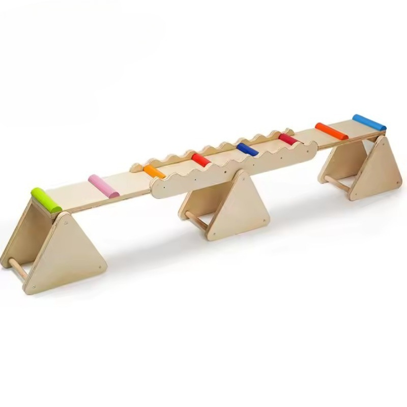 Balance Beam Outdoor - Classic Wooden Indoor Outdoor Balance Beam