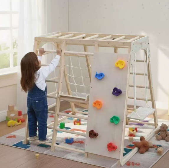 Wooden climbing frame with swi - огляд і ціна Kids Outdoor Climbing Frame