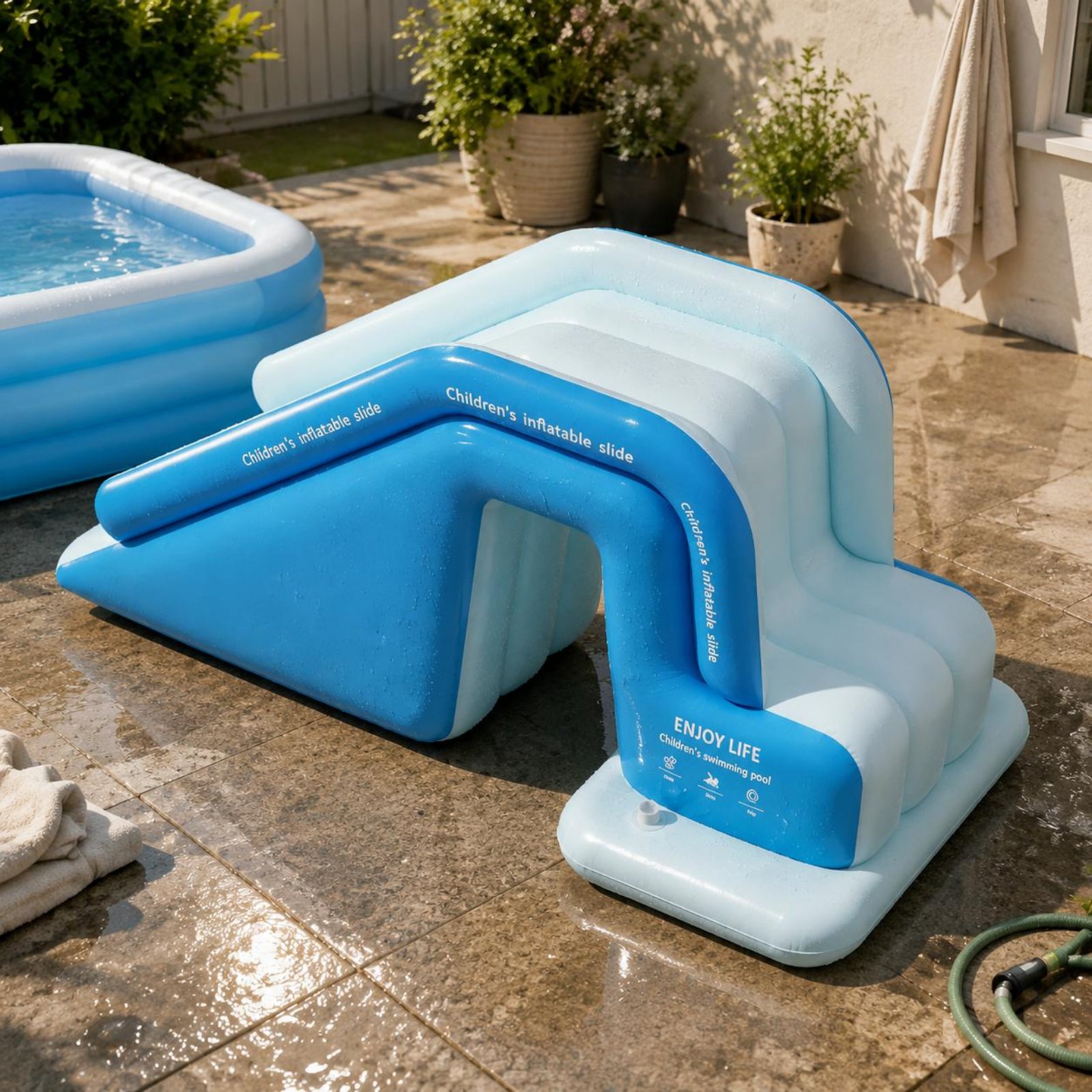 Inflatable Pool Slide Foldable - огляд і ціна Kids Outdoor Pool