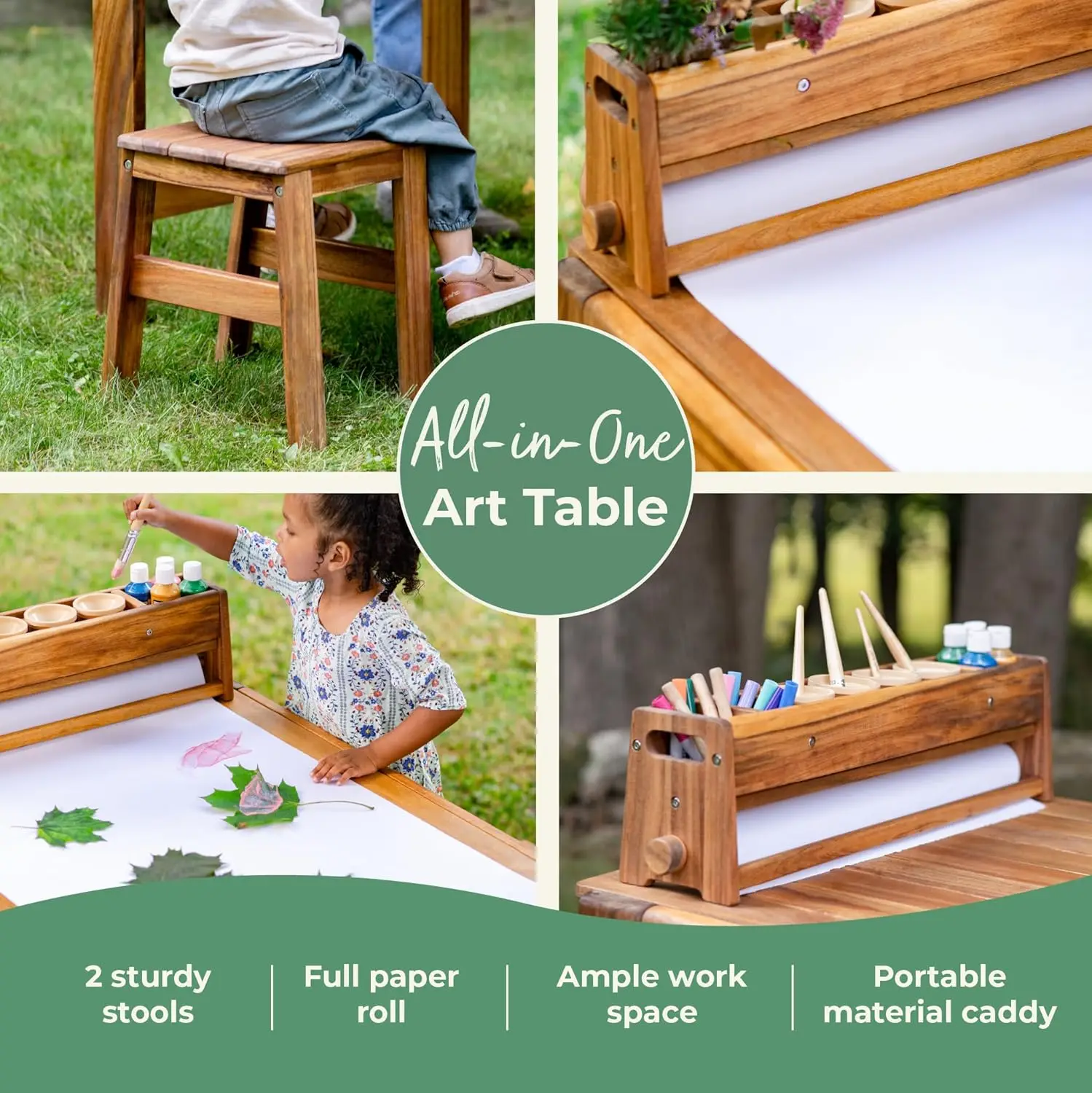 Acadia Outdoor Art Table and S - огляд і ціна Kids Outdoor Table And Chairs