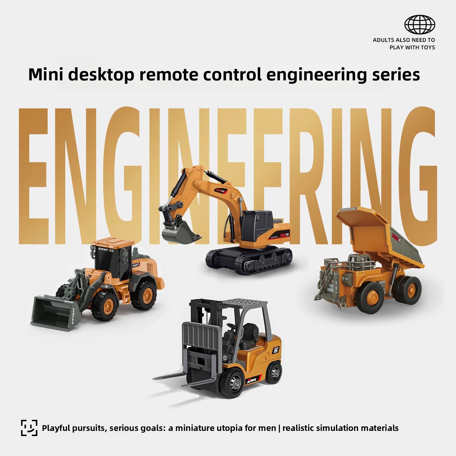 1:64 Metal RC Engineering Car  - огляд і ціна Kids Outdoor Excavator