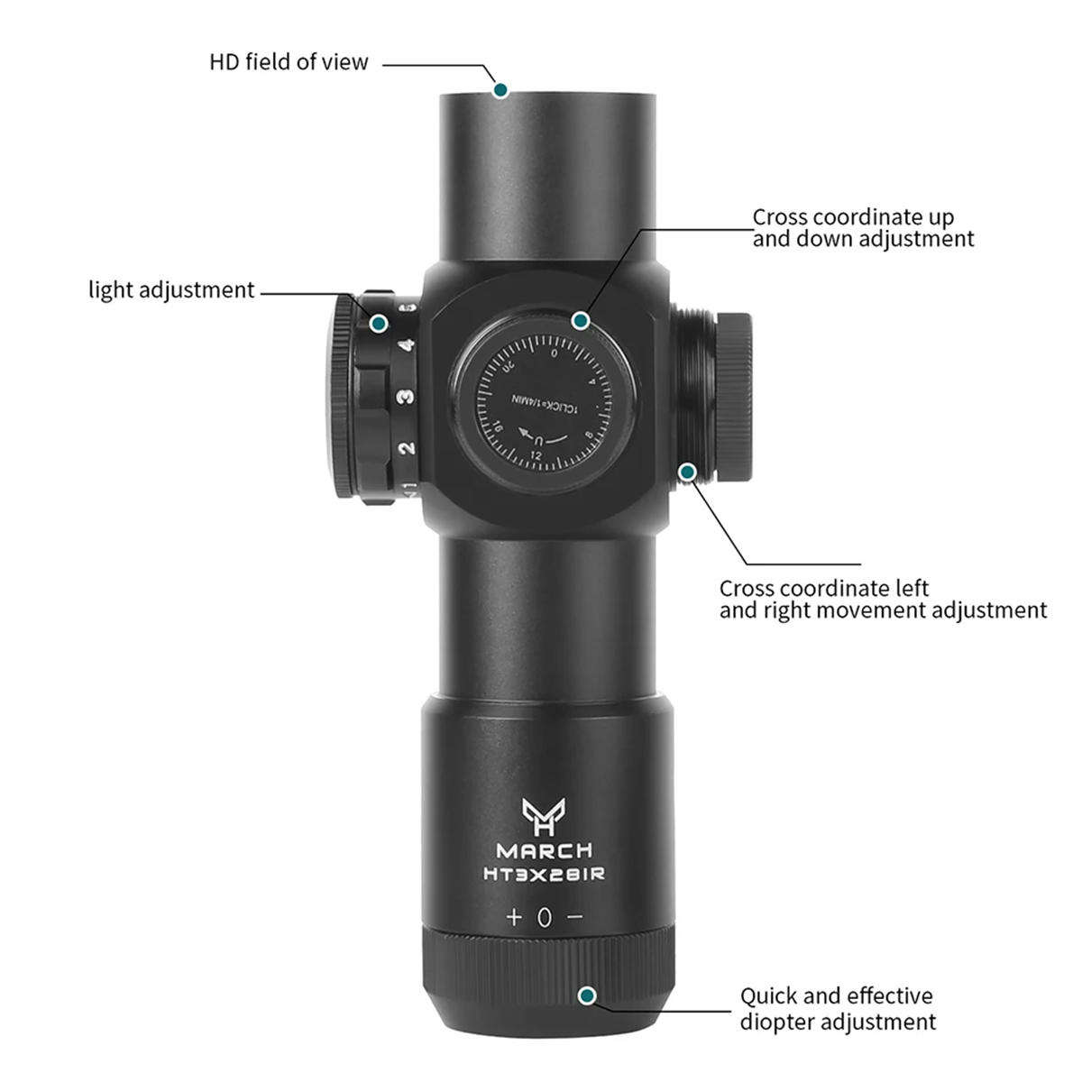 Tactical HT 3X28IR Optics Scop - огляд і ціна Balance Beam Outdoor