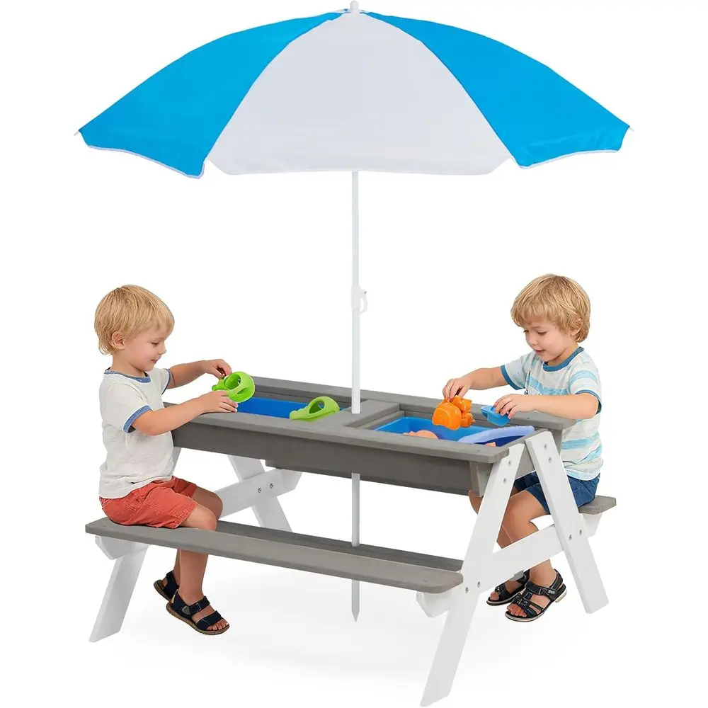 Convertible 3-in-1 Wooden Picn - огляд і ціна Kids Outdoor Picnic Table