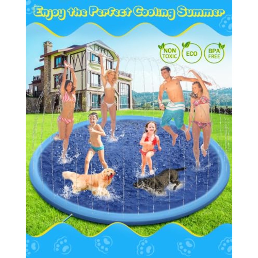 Outdoor splash pad for kids an - огляд і ціна Sprinkler Splash Pad