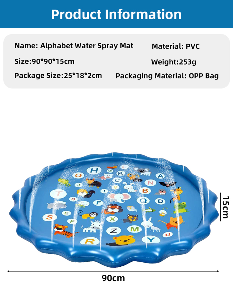 Alphabet Inflatable Water Spri - огляд і ціна Sprinkler Splash Pad