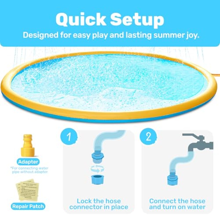 Outdoor water play mat for tod - огляд і ціна Sprinkler Splash Pad
