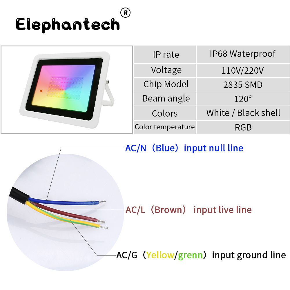 RGB LED Projector 20W 30W 50W  - огляд і ціна Balance Beam Outdoor
